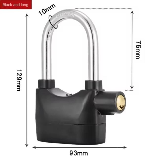 Cadeado Anti-Roubo Universal com Sirene de 110dB - Segurança Avançada para Bicicletas e Motos com Sensor de Movimento e Núcleo de Cobre
