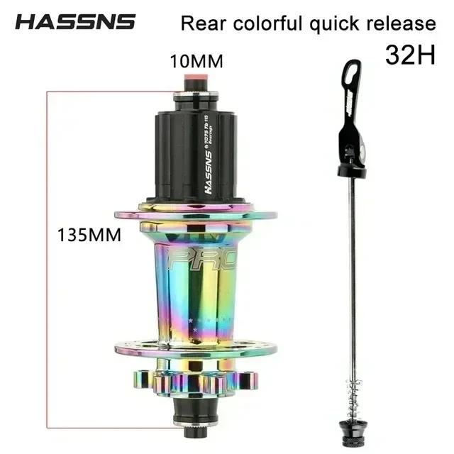 Hassns Pro 7 Cubo Traseiro MTB 36 Furos 4 Rolamentos Palin 7-12 Velocidades