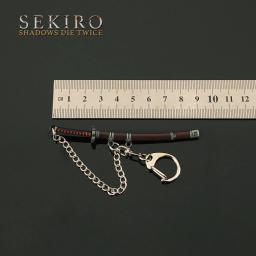 SEKIRO-Modelo de Arma de Metal de Sombras Morre, Faca de Brinquedo, Chaveiro, Katana Genichiro Espada, Periféricos de Jogo, Mini Toy, Duas Vezes, 9cm - Image 3