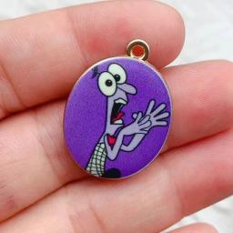 Charme dos desenhos animados para fazer jóias, colar, pulseira, brinco, pingente, acessórios de bricolage, liga, metal, banhado a ouro, 10pcs - Image 2