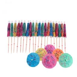 Mini guarda-chuva de papel para guarda-sóis de coquetel, palha, bebida, frutas, bolo, decoração do casamento, festa de aniversário, 24pcs pack - Image 5