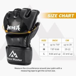 Luvas de Boxe de Couro PU para Homens, Meio Dedo, Luta MMA, Pontapé, Karatê, Treinamento Muay Thai, Equipamento de Treino - Image 2