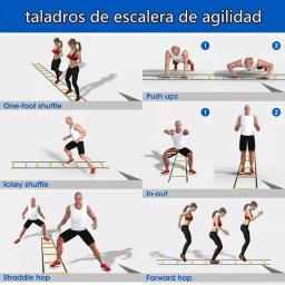 Agilidade conjunto de escada de treinamento de futebol escada velocidade 12 pçs logotipo disco fitness ginásio musculação treinamento físico - Image 3