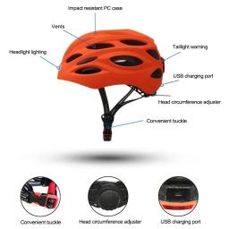 Novo led ciclismo capacete de bicicleta com luz da cauda led intergrally-moldado esporte ao ar livre equitação ciclismo equipamentos de bicicleta da motocicleta - Image 5