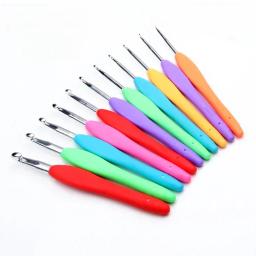 Alumínio Crochet Ganchos com Borracha Macia Grip, Agulhas de Tricô, Alças Almofadadas, Hot, 8PCs por Conjunto, 2.5-6.0mm - Image 5