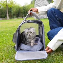 Saco portátil dobrável do transporte do animal de estimação, portador macio do gato, trouxa do curso do cão, acessórios do animal de estimação - Image 5