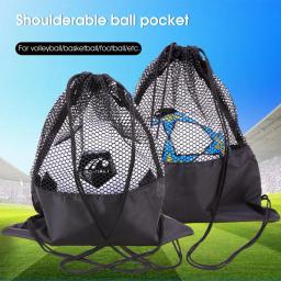 Malha basquete saco de armazenamento futebol futebol mochila bola voleibol sacos de armazenamento pacote corda esportes backpackf bola - Image 2