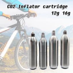 Cilindro Recarregável CO2, Cartuchos CO2, Recarga, Inflator para Pneus de Bicicleta, Equipamento de Cerveja com Rosca Desroscada, 12g, 16g - Image 1