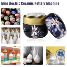 Mini máquina de roda de cerâmica elétrica para adultos e crianças, Suprimentos Máquina de arte cerâmica com bandeja - Image 5