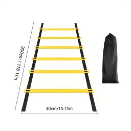 Escada de Agilidade Esportiva com Alça de Nylon Ajustável, Saltar, Velocidade, Fitness, Coordenação Corporal, Aquecimento, Ferramenta de Treinamento, Futebol, Futebol - Image 5