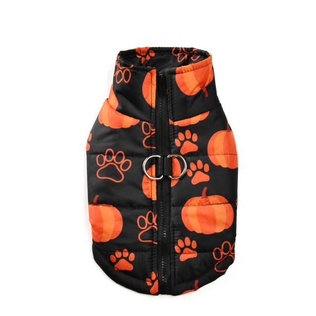 Jaqueta impermeável para pets com isolamento aconchegante, ideal para Yorkies, cães e gatos pequenos em festas no inverno.