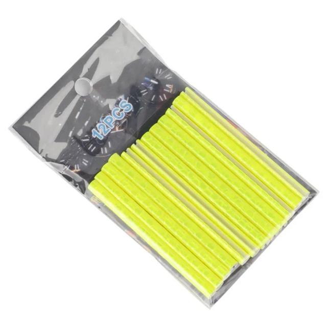 Adesivos Refletivos para Raios de Bicicleta - Kit DIY com 12 Peças para Ciclismo, Motos e Scooters