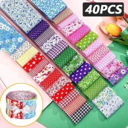 DIY têxteis algodão artesanato tecido, costura artesanal emenda pano kit, padrões, artcraft, fazer roupas, pacote de material, 40pcs - Image 1