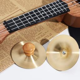 Pequeno instrumento musical infantil, percussão de dedos Mini instrumentos, cobre, madeira, brinquedos para crianças, crianças, 2 pcs - Image 5