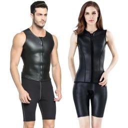 Traje de neoprene masculino e feminino, mergulho, roupas de mergulho, triatlo para água fria, mergulho, snorkel, pesca submarina, top e shorts, 2mm - Image 1