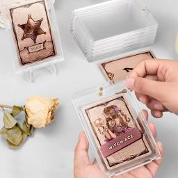 Titular do cartão magnético para cartões comerciais, protetor de plástico, esportes de beisebol, Yugioh Display Case, Magnet Top Loader, 35PT, 2pcs - Image 3