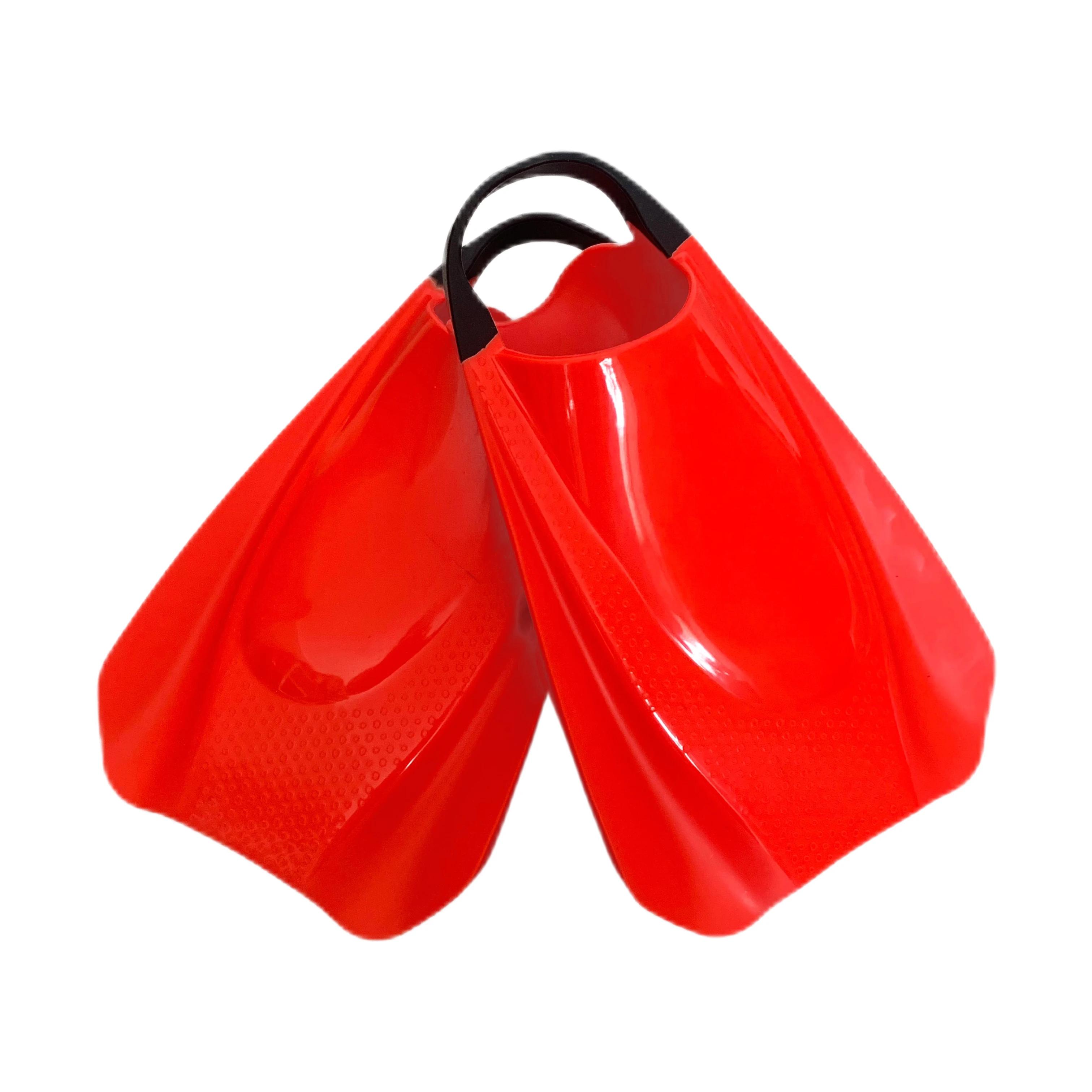Silicone Natação Fin Short Blade Flippers, nadadeiras de mergulho profissional para adultos, homens e mulheres, unissex - Image 1