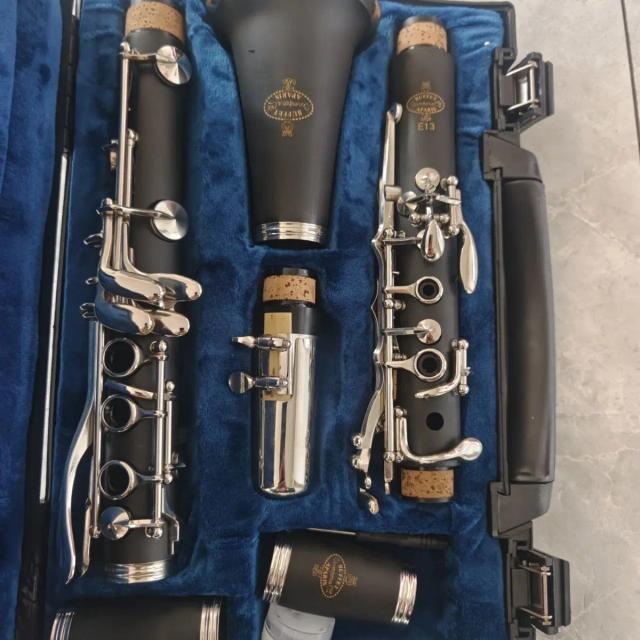 Profissional frança e13 b plana profissional de alta qualidade instrumento sopro clarinete tubo preto com encaixe caixa
