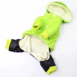 Macacão Forrado com Velo Térmico, Roupas de inverno com capuz, Casaco impermeável para cães pequenos, Yorkie Chihuahua, Roupas de clima frio - Image 3
