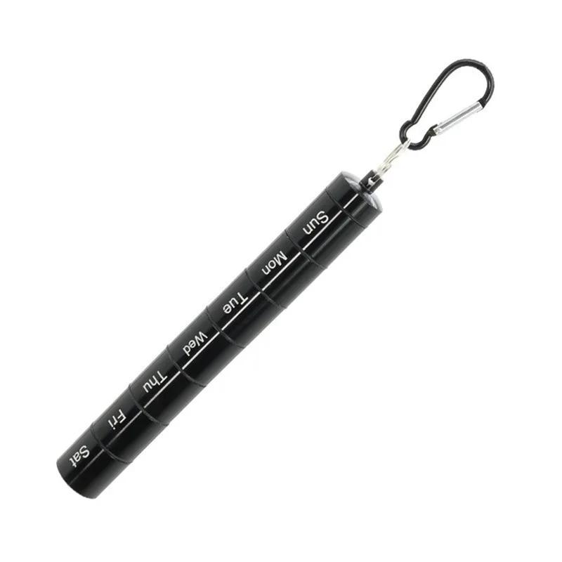 Caixa de comprimidos portátil de liga de alumínio, selada à prova d'água, 7 dias, 7 grades, organizador, tablet para viagens, medicina, vitamina, óleos de peixe - Image 1