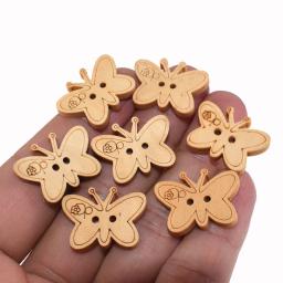 Botões de madeira natural para roupas, botão para costura de crianças, artesanato, decoração de bebês e crianças, peças - Image 6