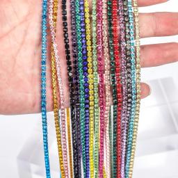 VC cristal strass cadeia, fundo colorido costurar em pedra, copo, guarnição DIY acessórios - Image 2