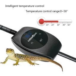 Tapete de calor do lagarto dos répteis do terrário que escalam o aquecimento do animal de estimação almofadas quentes inteligentes ajustáveis do controlador de temperatura esteiras 110v/220v - Image 5