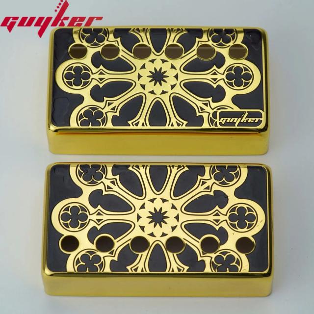 Capa de Captadores Guyker-Humbucker para Guitarra Elétrica com Ponte Cupronickel e Frame para Pescoço, Espaçamento de Pólos 50mm e 52mm, Modelo LP
