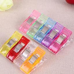 Clipes plásticos multicoloridos para patchwork, ferramentas de costura, acessórios de costura, artesanato, diy, 10pcs - Image 2