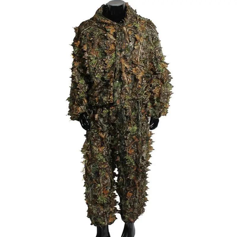 Roupa camuflada 3d folha camuflada roupa furtiva camuflagem roupa de caça terno folha - Image 1