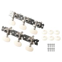 Cabeças de afinação de guitarra acústica/folk, 6 peças, cabeças de máquina, parte cromada 3r + 3l, prata, prático, acessórios de afinação de guitarra - Image 6