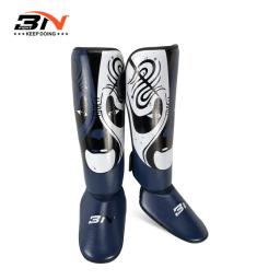 Bn sparring artes marciais mma boxe caneleiras guardas muay thai kickboxing protetor de perna almofada proteção legging equipamento de treinamento deo - Image 2