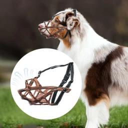 Focinho anti-mordida ajustável para cães, Cesta para mastigar e latir, Cão resistente pode - Image 1