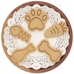Molde plástico do biscoito do animal de estimação, desenhos animados, pata do gato, osso do cão, perna de galinha, petisco caseiro do cão do peixe pequeno, molde do cozimento DIY, PLA - Image 5