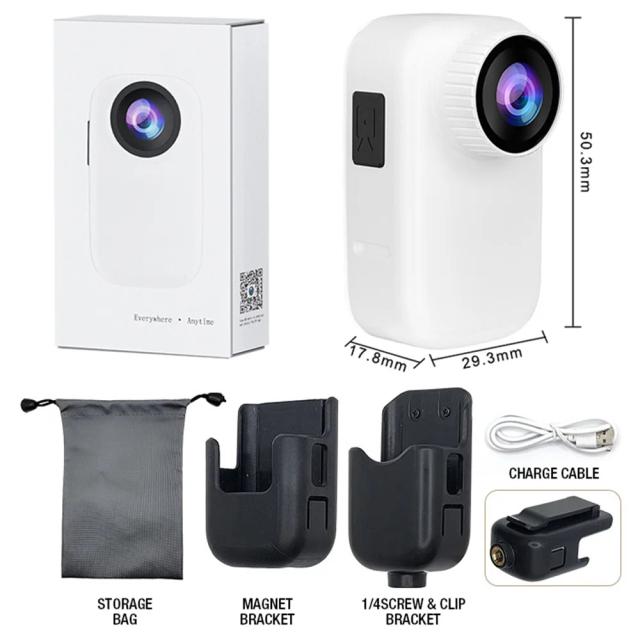 Câmera de Ação 4K Mini com Wi-Fi e Tela Sensível ao Toque - Ideal para Motocicletas, Esportes e Aventura com Tecnologia Anti-Shake