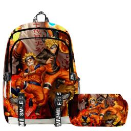 Mochila e lápis Naruto Anime para crianças, meninos, meninas, conjunto de mochila de dois andares, mochila escolar impermeável para adolescentes, 36 estilos - Image 4