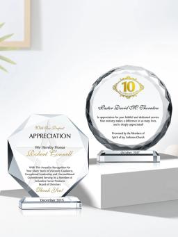 Troféu De Cristal Personalizado High-End, Excelente Pessoal Lettering, Souir De Vidro De Marca, High-End Atmosférico - Image 2