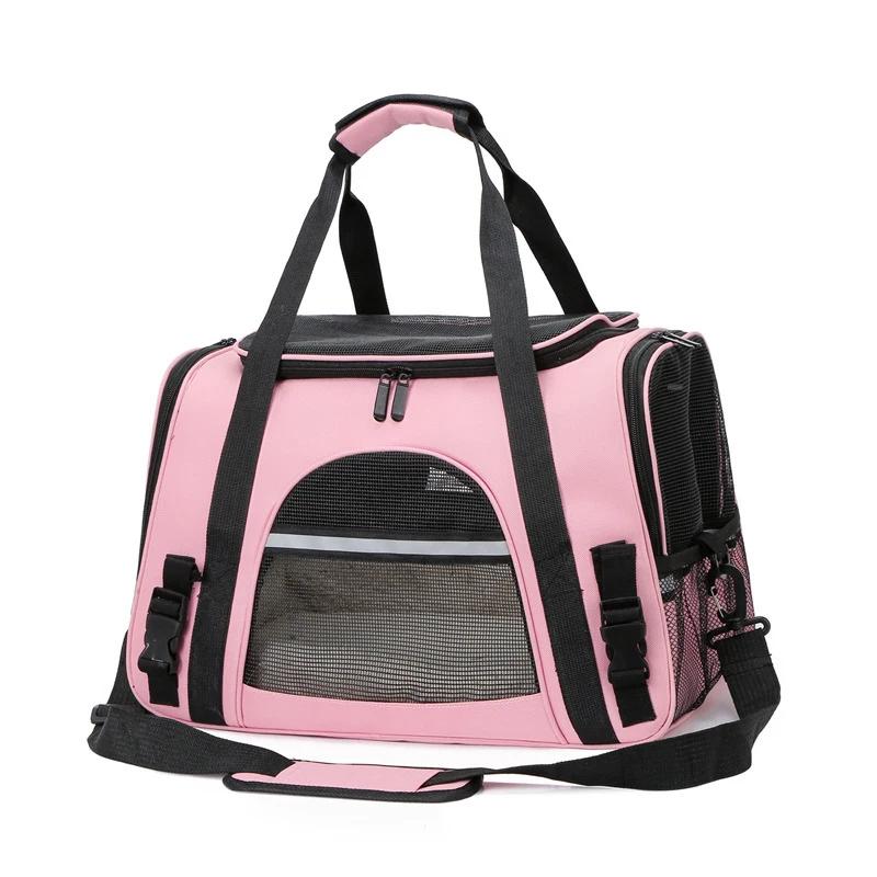 Portátil Respirável Pet Carriers Mochila, Bolsa de Ombro Dobrável, Transporte Aprovado Airline para Cães Pequenos e Gatos, Saída - Image 1