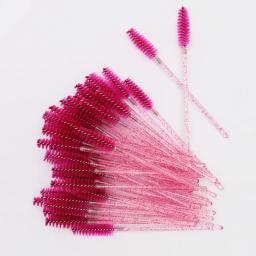 Crystal Eyelashes Brush Comb, descartável Eye Lashes Extensão, Mascara Wands, Maquiagem Profissional, Ferramenta de Beleza, 50pcs - Image 3