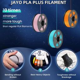 JAYO-Filamento fosco para impressora 3D, materiais de impressão, caneta 3D, PLA/PLA Meta, PETG, PLA Plus, 1,75mm, 10 rolos - Image 4