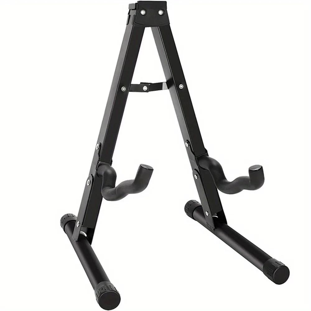 Suporte de guitarra de metal dobrável, suporte A- Frame para guitarras acústicas e elétricas, rack autônomo para músico - Image 1