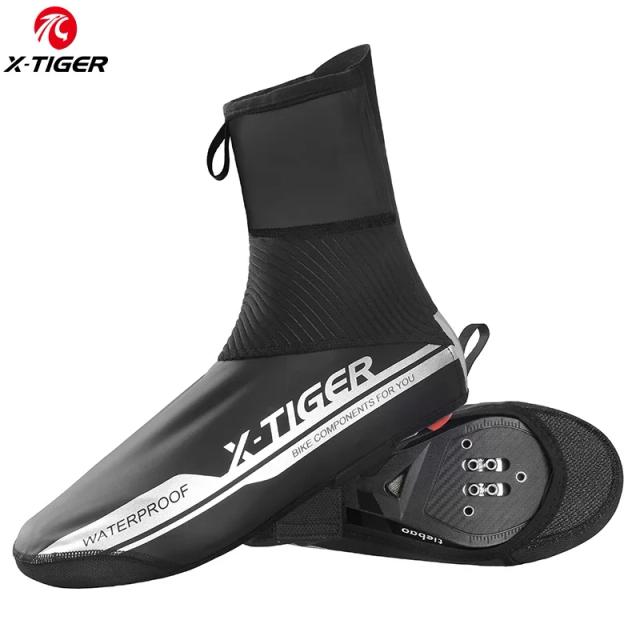 Capa Impermeável Refletora para Sapatos de Ciclismo - Calçado de Inverno Quente e à Prova de Vento para Bicicleta de Estrada e MTB