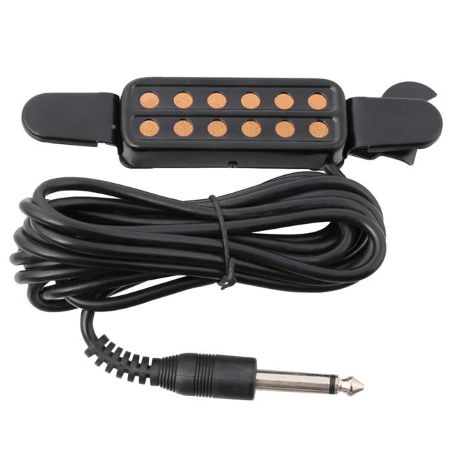 Guitarra Acústica com Pickup Sem Perfuração: Transdutor Acústico e Amplificador para Música Folk Profissional com Instalação Fácil