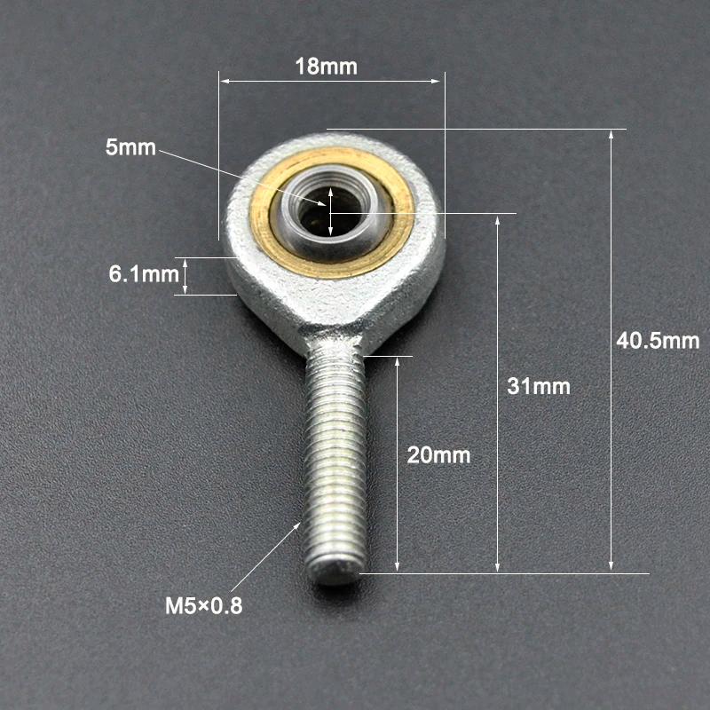 Rolamento de extremidade da haste, 2 peças, 5mm 6mm 8mm10mm 12mm m5 m6 m8 m10 m12 sa si t/k, rolamento de junta autolubrificante com rosca direita e esquerda - Image 1