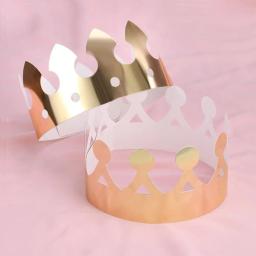Rei coroa para crianças e adultos, festa de aniversário decoração chapéu, conjunto de 10 peças - Image 2