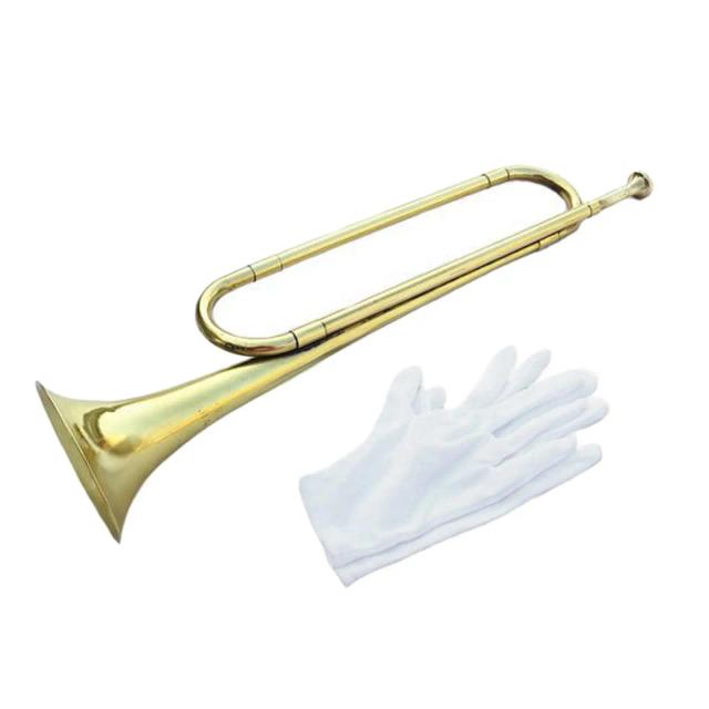 Instrumento Musical Portátil BB Bugle de Estilo Antigo em Latão para Iniciantes na Cavalaria de Sopro