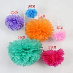 Papel Pom Poms para Wedding Ball, Festa de aniversário, Baby Shower Supplies, Decoração para casa, 10 cm, 15 cm, 20 cm, 25 cm, 30 cm, 35cm, 5Pc Lot - Image 6