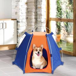 Tendas dobráveis do poliéster para cães Barraca de acampamento ao ar livre Suprimentos portáteis Barraca de suporte impermeável - Image 4