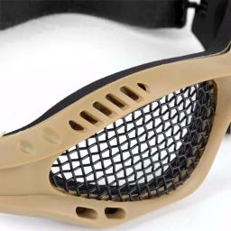 Alta qualidade de caça tactical paintball óculos eyewear malha arame aço airsoft net óculos resistência choque olho jogo protetor - Image 4