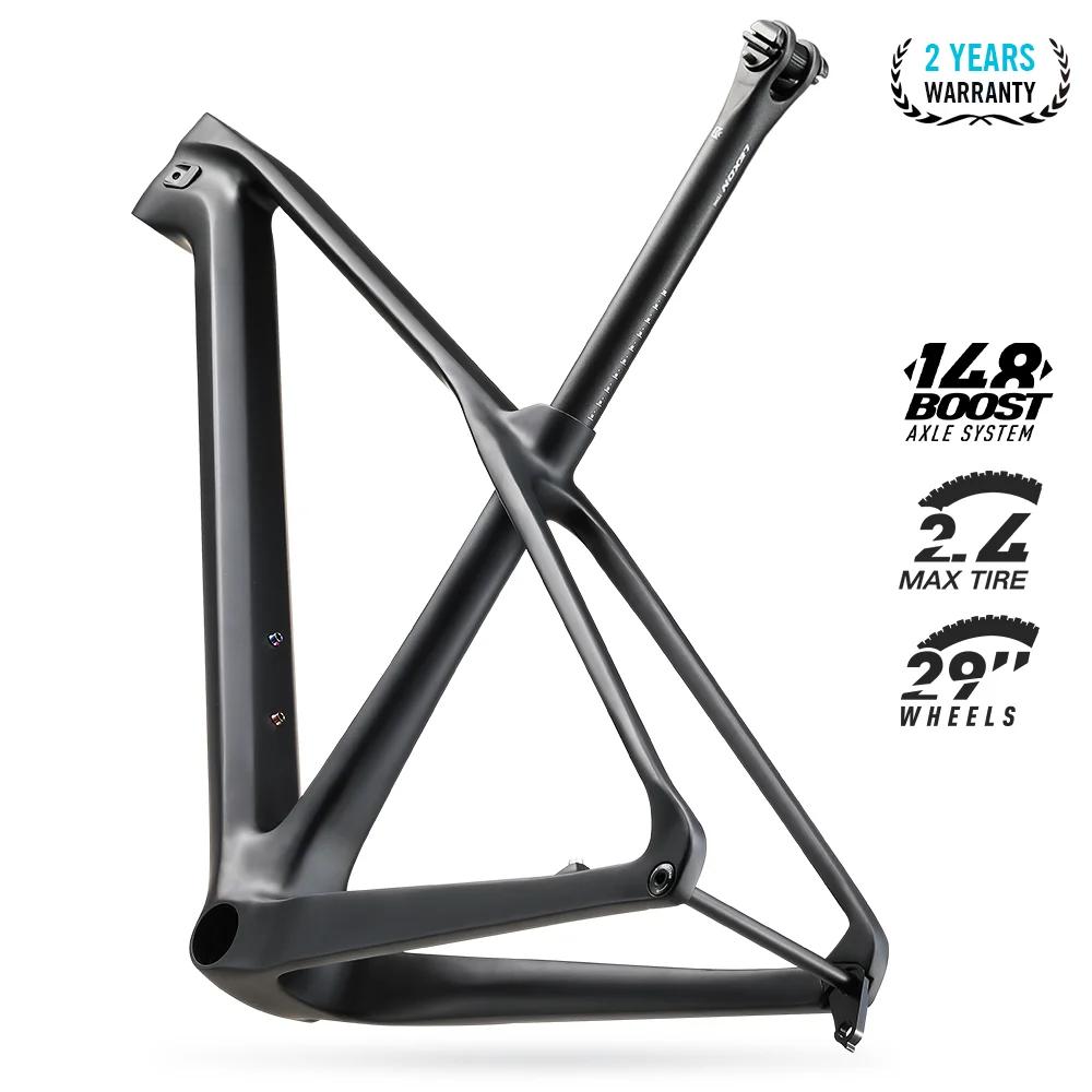 2022 lexon 29 full carbon mtb frame impulso da bicicleta de montanha 148mm hardtail frameset da bicicleta 15/17/19 polegadas super leve peças de ciclismo - Image 1